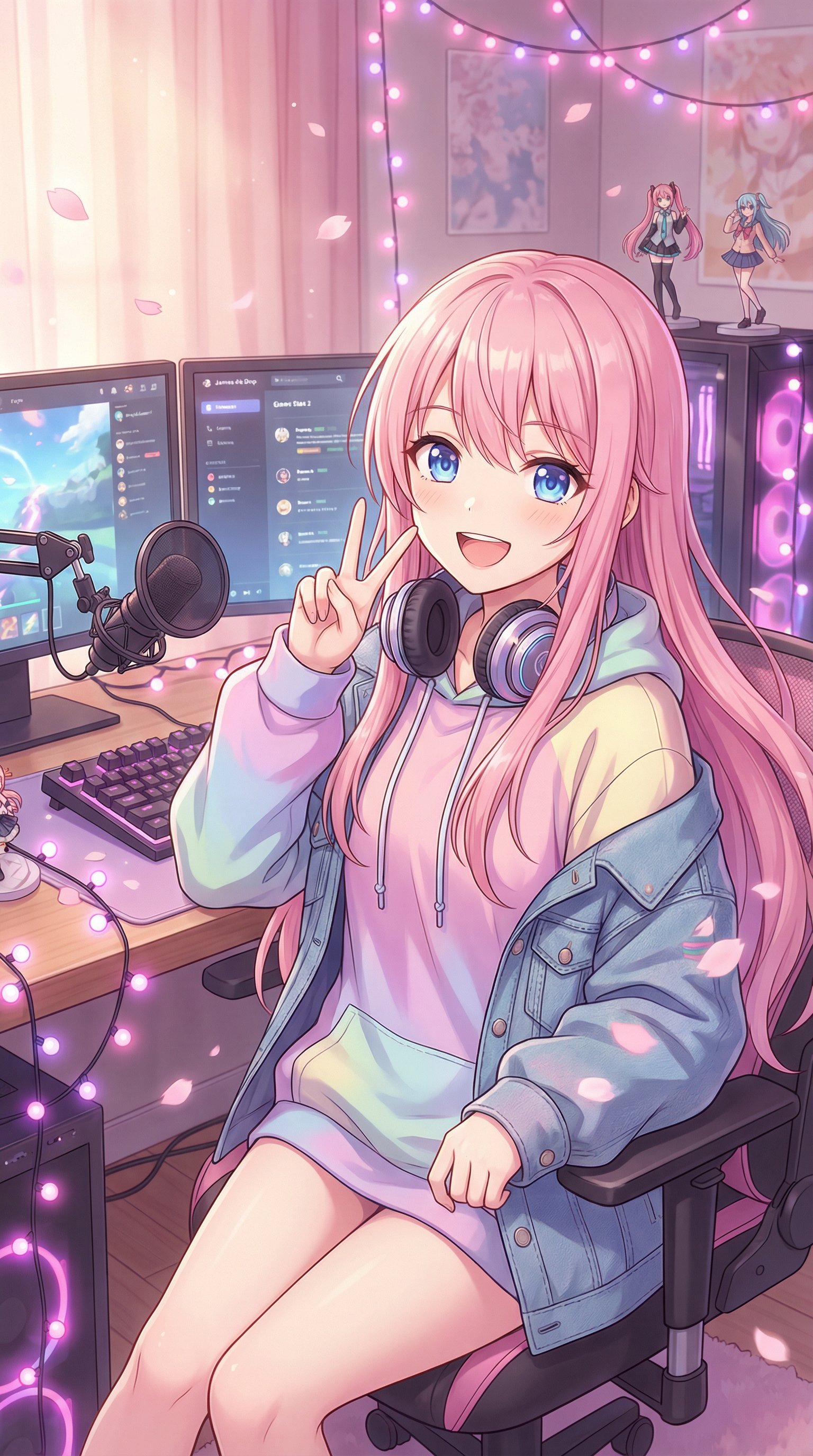 麻豆传媒原创视频 - 粉发少女的直播日常